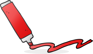 Bir insan tarafından çizilmiş serbest çizim karikatür kalem