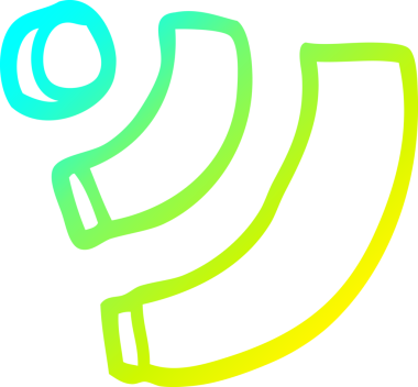 Bir insan tarafından çizilmiş bir çizgi filmin soğuk gradyan çizimi