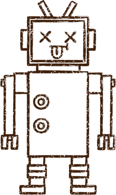 Ölü Robot Kömürü Bir insan tarafından çizilmiş