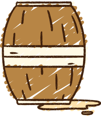 Bir insan tarafından çizilen Sızdıran Fıçı Tebeşiri