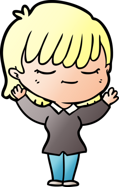 Bir insan tarafından çizilmiş karikatür kadın.