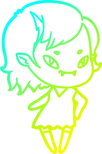 Bir insan tarafından çizilmiş havalı bir vampir kız çizgi filmi.