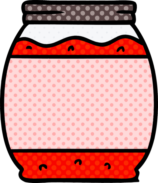 Bir insan tarafından çizilmiş bir çilek reçeli karalaması.