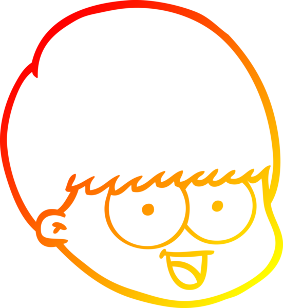 Bir insan tarafından çizilen çizgi film karakterinin sıcak çizgi çizimi