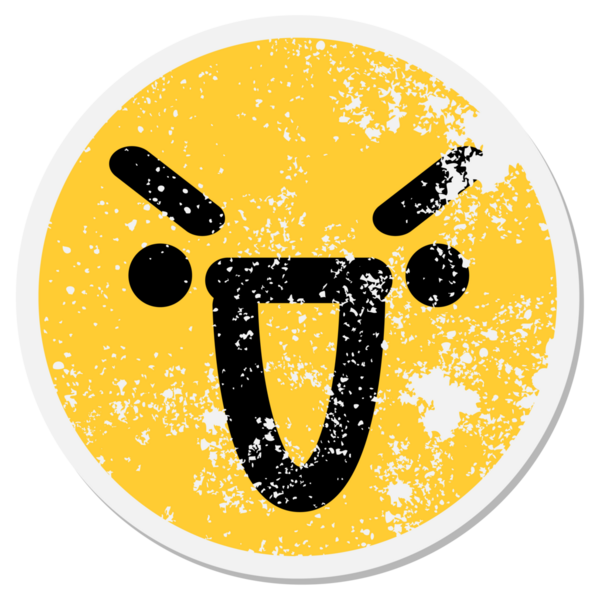 Bir insan tarafından çizilmiş gülen kötü yüz çemberi.