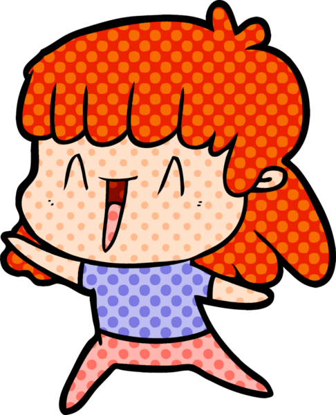 Bir insan tarafından çizilmiş karikatür kadın.