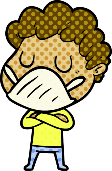 Bir insan tarafından çizilmiş gülen karikatür adam.