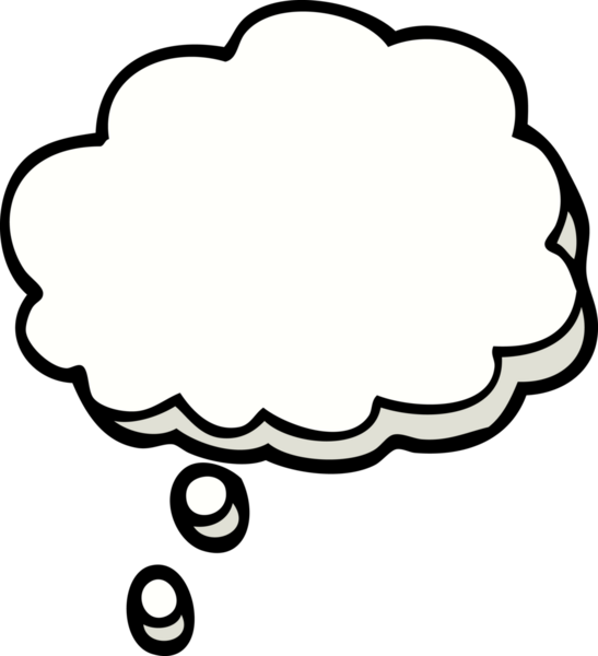 Bir insan tarafından çizilmiş karalama stili karikatür zihin balonu