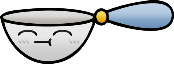 Bir insan tarafından çizilmiş bir kaşığın gölgelenmiş gölgesi.