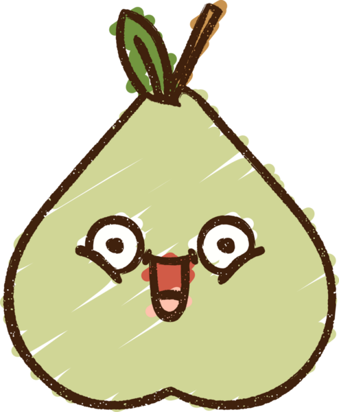 Bir insan tarafından çizilen meyve tebeşiri.