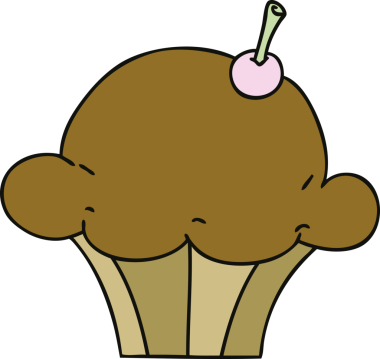 Bir insan tarafından çizilmiş garip bir çizgi film keki.