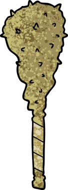 Bir insan tarafından çizilmiş ilkel çizgi film kulübü.