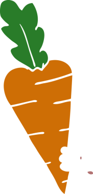 Bir insan tarafından çizilmiş ısırık izleri olan karalama havucu.