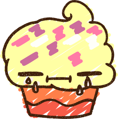 Bir insan tarafından çizilen Cupcake Tebeşiri