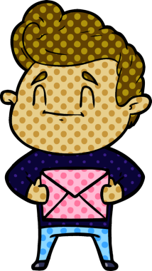 Bir insan tarafından çizilmiş mutlu çizgi film adamı.