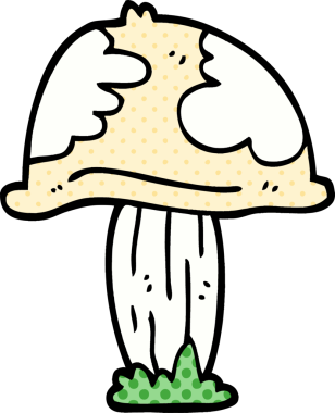 Bir insan tarafından çizilmiş vahşi mantar karalaması