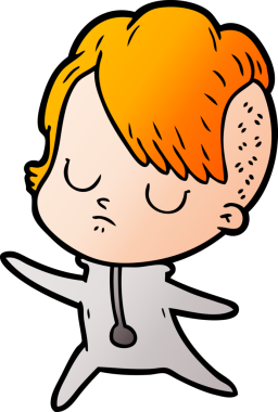 Bir insan tarafından çizilmiş karikatür kadın.