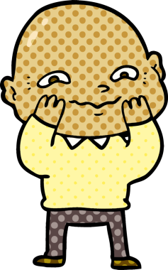 bir insan tarafından çizilmiş sinirli bir adam.