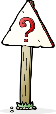 bir insan tarafından çizilmiş soru işareti çizimi.