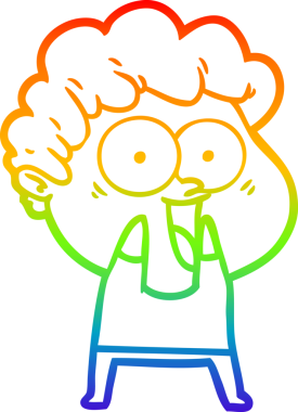 Bir insan tarafından çizilmiş mutlu bir adamın çizgi çizimi.