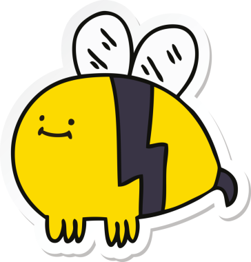 Bir insan tarafından çizilmiş garip bir eşek arısının çıkartması.