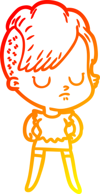 Bir insan tarafından çizilmiş bir karikatür kadın çizimi