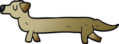 Bir insan tarafından çizilmiş karalama dachshund.