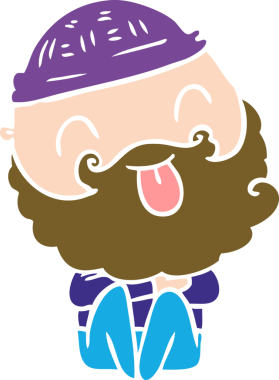 Bir insan tarafından çizilmiş sakallı bir adam.