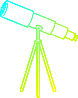 Bir insan tarafından çizilmiş bir çizgi teleskop çizimi.