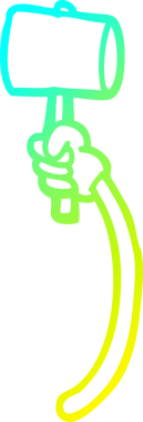 Bir insan tarafından çizilmiş çekiçle çizilmiş soğuk çizgi çizgisi.