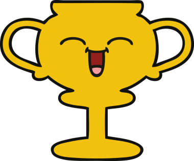 Bir insan tarafından çizilmiş sevimli bir kupa karikatürü.