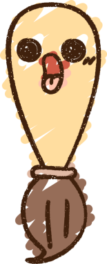 Bir insan tarafından çizilmiş Boya Fırçası Tebeşiri