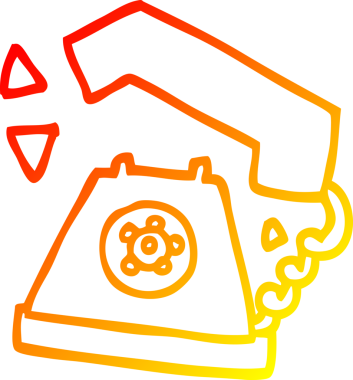 Bir insan tarafından çizilmiş bir çizgi filmin sıcak gradyan çizgisi.