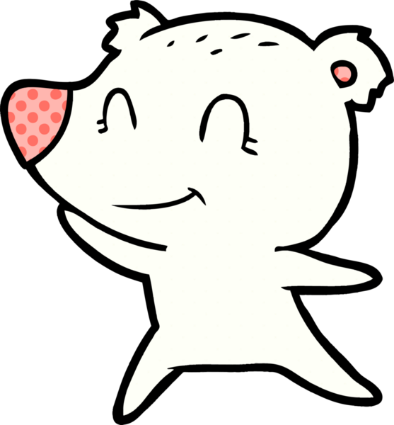 Bir insan tarafından çizilmiş kutup ayısı karikatürü