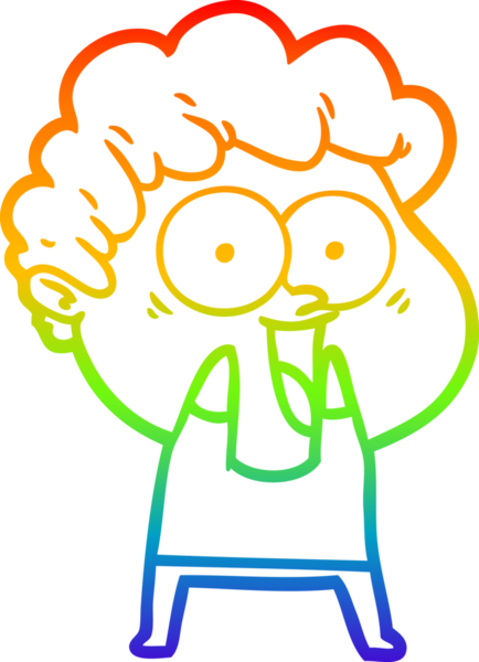 Bir insan tarafından çizilmiş mutlu bir adamın çizgi çizimi.