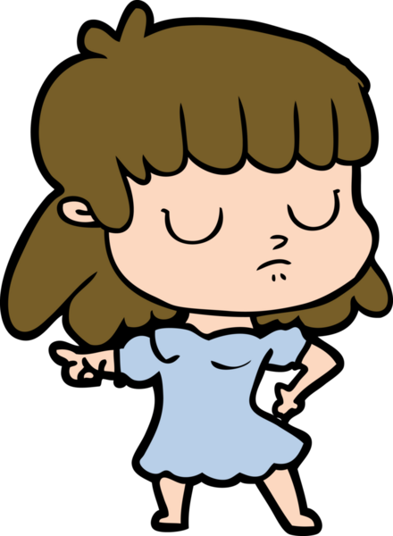 Bir insan tarafından çizilmiş ilgisiz bir kadın çizgi filmi.