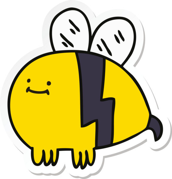 Bir insan tarafından çizilmiş garip bir eşek arısının çıkartması.