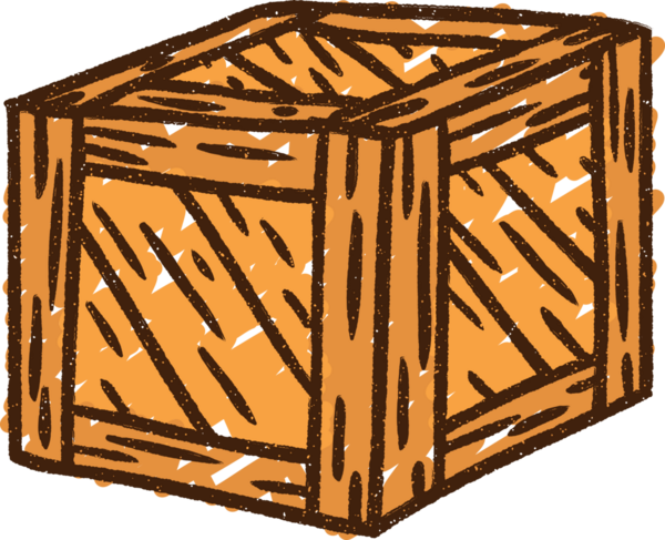 Bir insan tarafından çizilen tahta sandık tebeşiri.