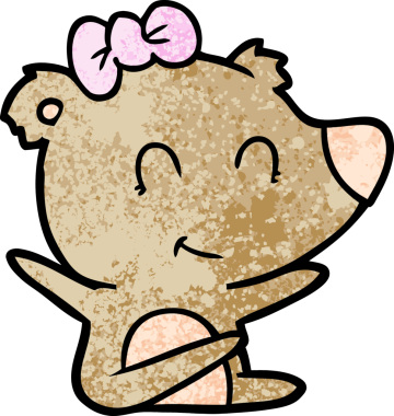 Bir insan tarafından çizilmiş bir çizgi film karakteri.