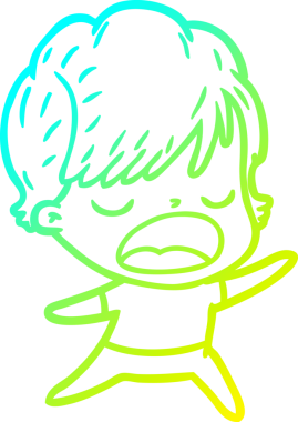 Bir insan tarafından çizilmiş bir karikatür kadın çizimi.