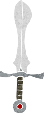 Bir insan tarafından çizilmiş bir kılıç.