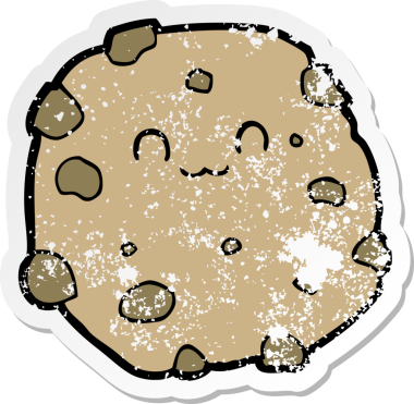 Bir insan tarafından çizilmiş karikatür bisküvisi.