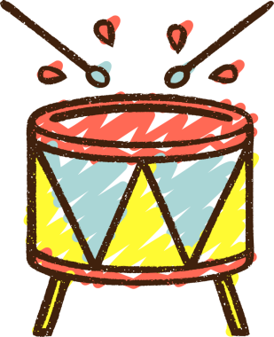 Bir insan tarafından çizilen Davul Tebeşiri