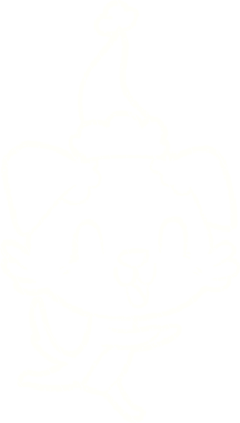 Bir insan tarafından çizilen neşeli köpek tebeşiri.