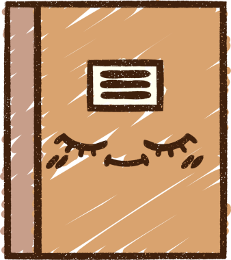 Bir insan tarafından çizilmiş Kitap Tebeşiri