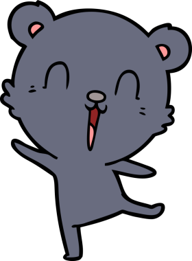 Bir insan tarafından çizilmiş bir çizgi film karakteri.