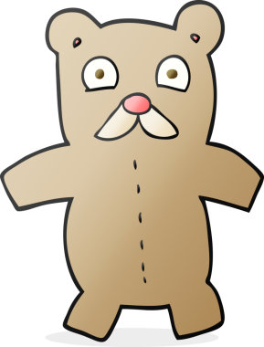 Bir insan tarafından çizilmiş serbest çizim oyuncak ayı.