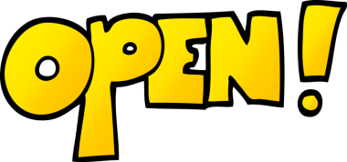 bir insan tarafından çizilmiş vektör gradyan çizim çizgi filmi açık işareti