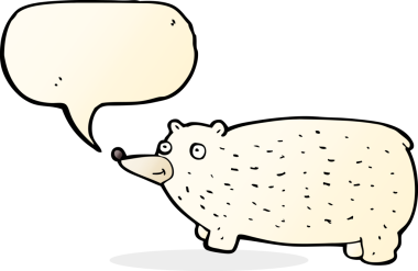 Bir insan tarafından çizilmiş komik bir çizgi film ayısı.