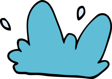 bir insan tarafından çizilmiş karikatür su sıçraması